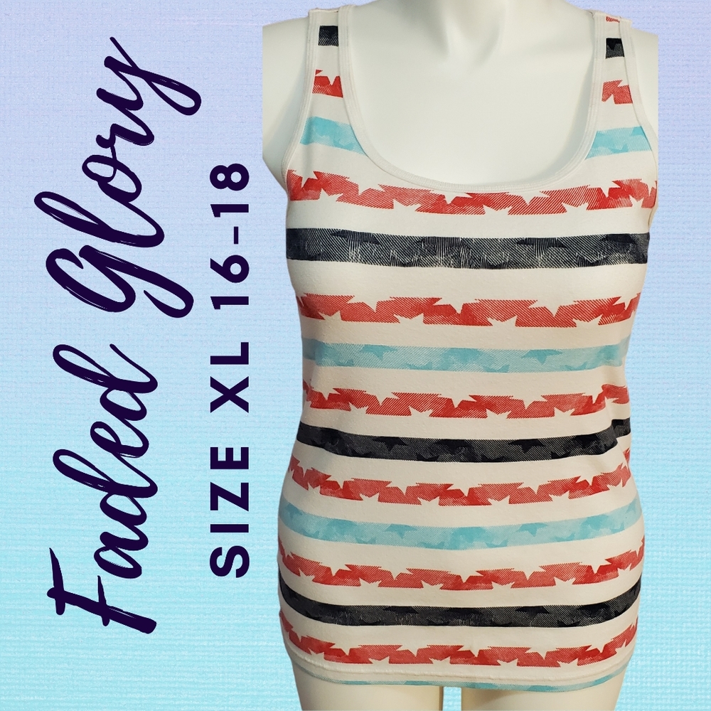 Women's Faded Glory Star Tank Top Size XL